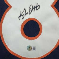 Autographed/Signed Kyle Orton Denver Blue Football Jersey Beckett BAS COA