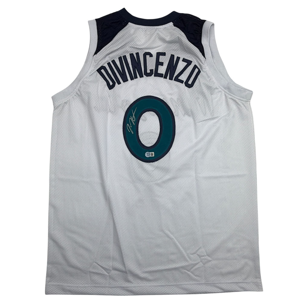 Autographed/Signed Donte Divincenzo Minnesota White Basketball Jersey Beckett BAS COA