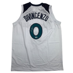 Autographed/Signed Donte Divincenzo Minnesota White Basketball Jersey Beckett BAS COA