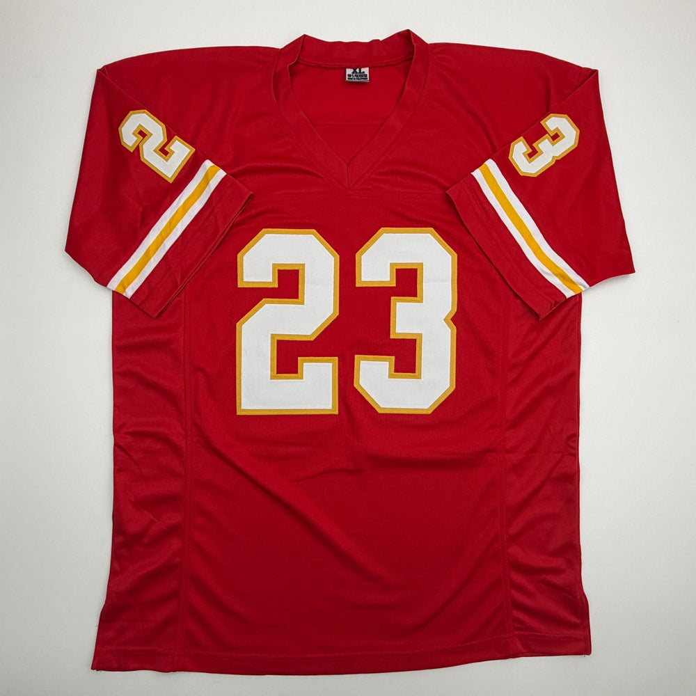 Autographed/Signed Barry Word Kansas City Red Football Jersey PSA/DNA COA