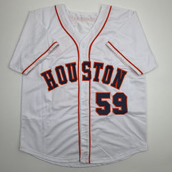 Autographed/Signed Framber Valdez Houston White Baseball Jersey Beckett BAS COA