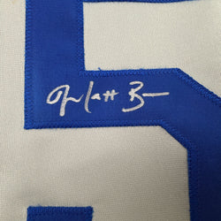 Autographed/Signed Matt Beaty Los Angeles Grey Baseball Jersey Beckett BAS COA