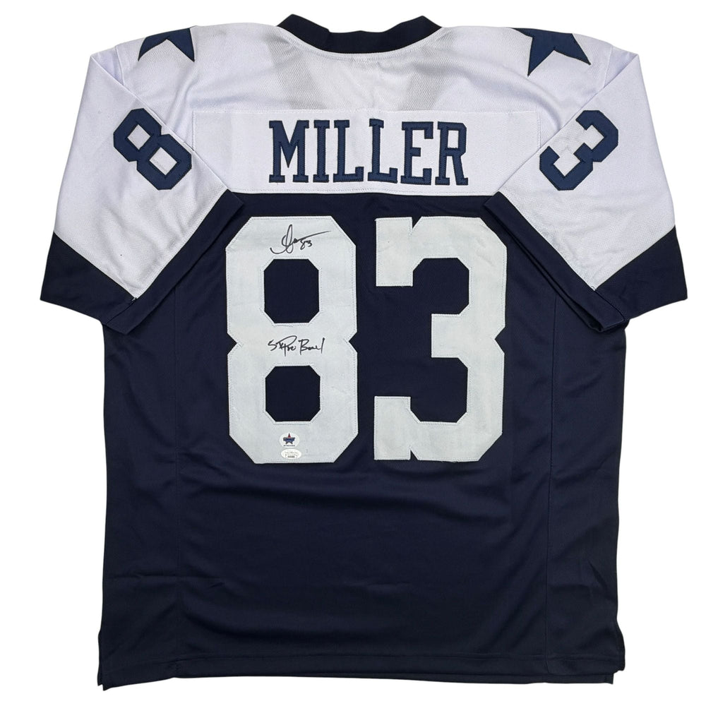 Autographed/Signed Anthony Miller Dallas Thanksgiving Day Football Jersey JSA COA