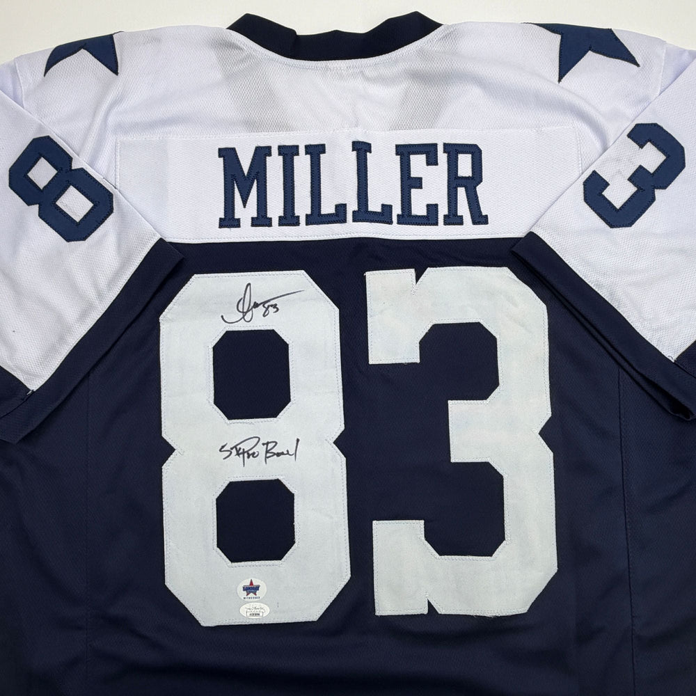 Autographed/Signed Anthony Miller Dallas Thanksgiving Day Football Jersey JSA COA