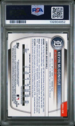 Graded 2025 Topps Bowman Mega Box Kevin McGonigle #KM Purple Refractor Auto /199 Rookie RC Baseball Card PSA 9 Mint
