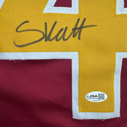 Autographed/Signed Cam Skattebo Arizona State Maroon College Football Jersey JSA COA