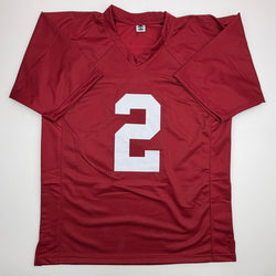 Autographed/Signed Zabien Brown Alabama Red College Football Jersey JSA COA