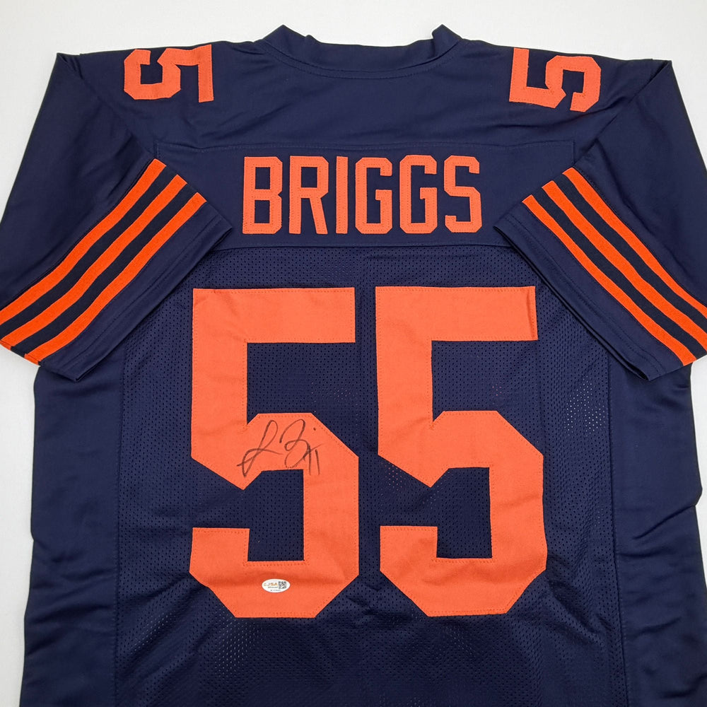 Autographed/Signed Lance Briggs Chicago Blue Color Rush Football Jersey JSA COA