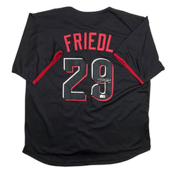 Autographed/Signed TJ Friedl Cincinnati Black City Connect Baseball Jersey Beckett BAS COA