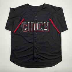 Autographed/Signed TJ Friedl Cincinnati Black City Connect Baseball Jersey Beckett BAS COA