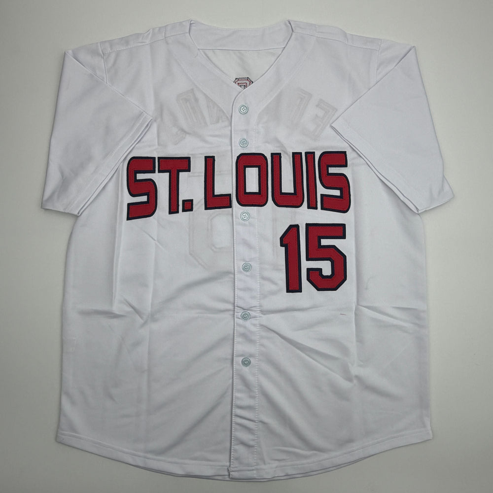 Autographed/Signed Jim Edmonds St. Louis White Baseball Jersey JSA COA