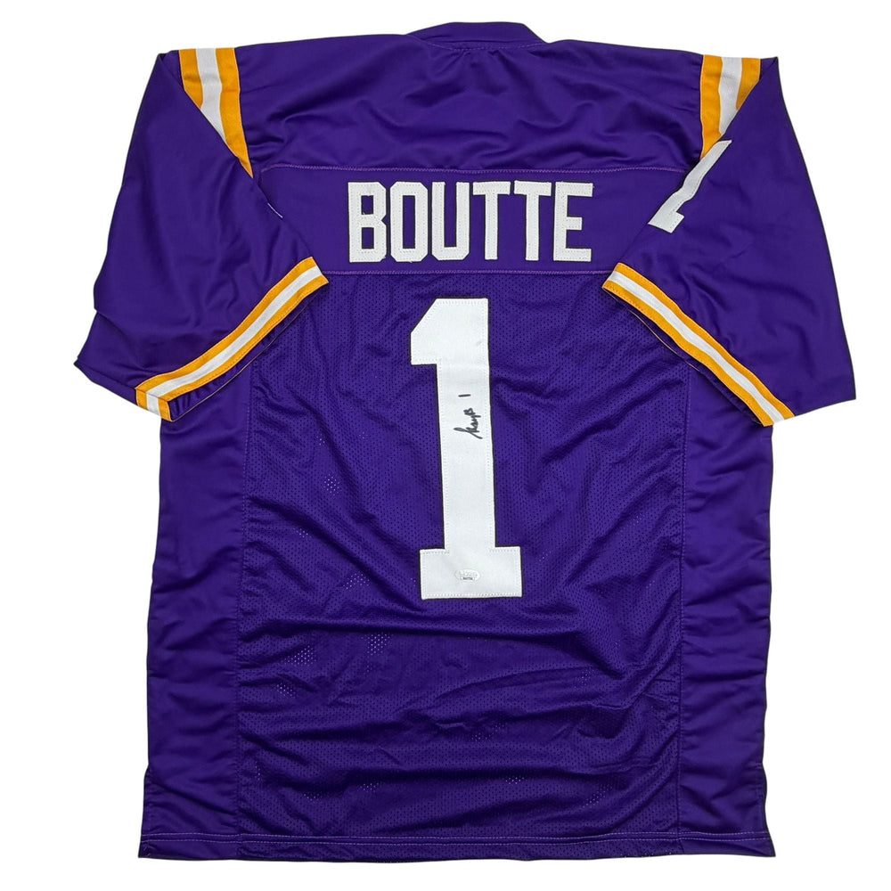 Autographed/Signed Kayshon Boutte LSU Purple College Football Jersey JSA COA