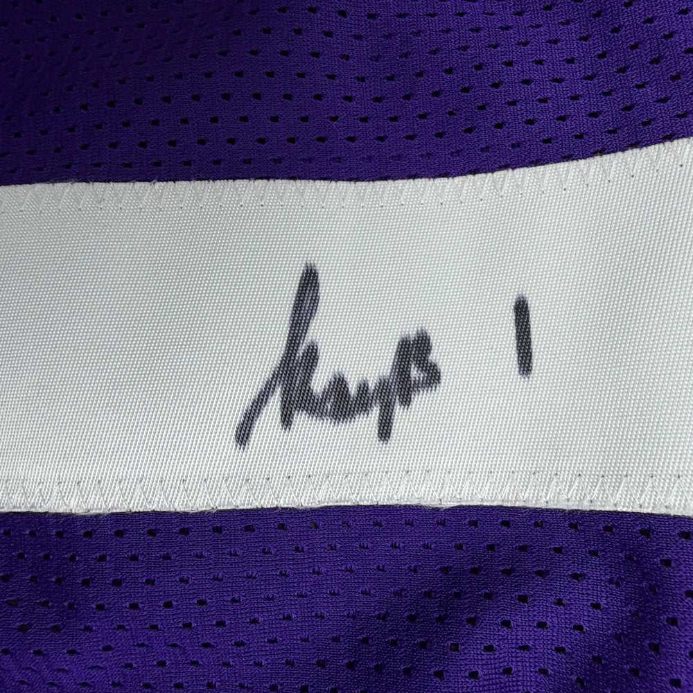 Autographed/Signed Kayshon Boutte LSU Purple College Football Jersey JSA COA