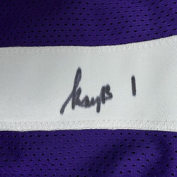 Autographed/Signed Kayshon Boutte LSU Purple College Football Jersey JSA COA