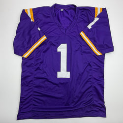 Autographed/Signed Kayshon Boutte LSU Purple College Football Jersey JSA COA