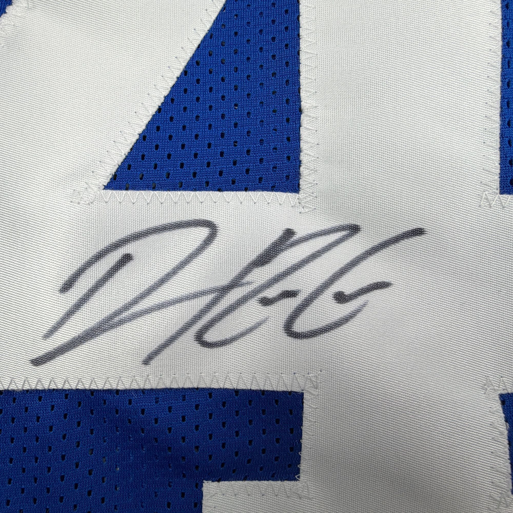 Autographed/Signed Dominique Rodgers-Cromartie New York Blue Football Jersey JSA COA
