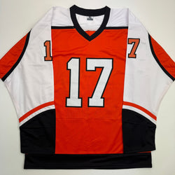 Autographed/Signed Rod Brind'Amour Philadelphia Orange Hockey Jersey Beckett BAS COA