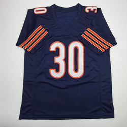 Autographed/Signed Mike Brown Chicago Blue Football Jersey JSA COA