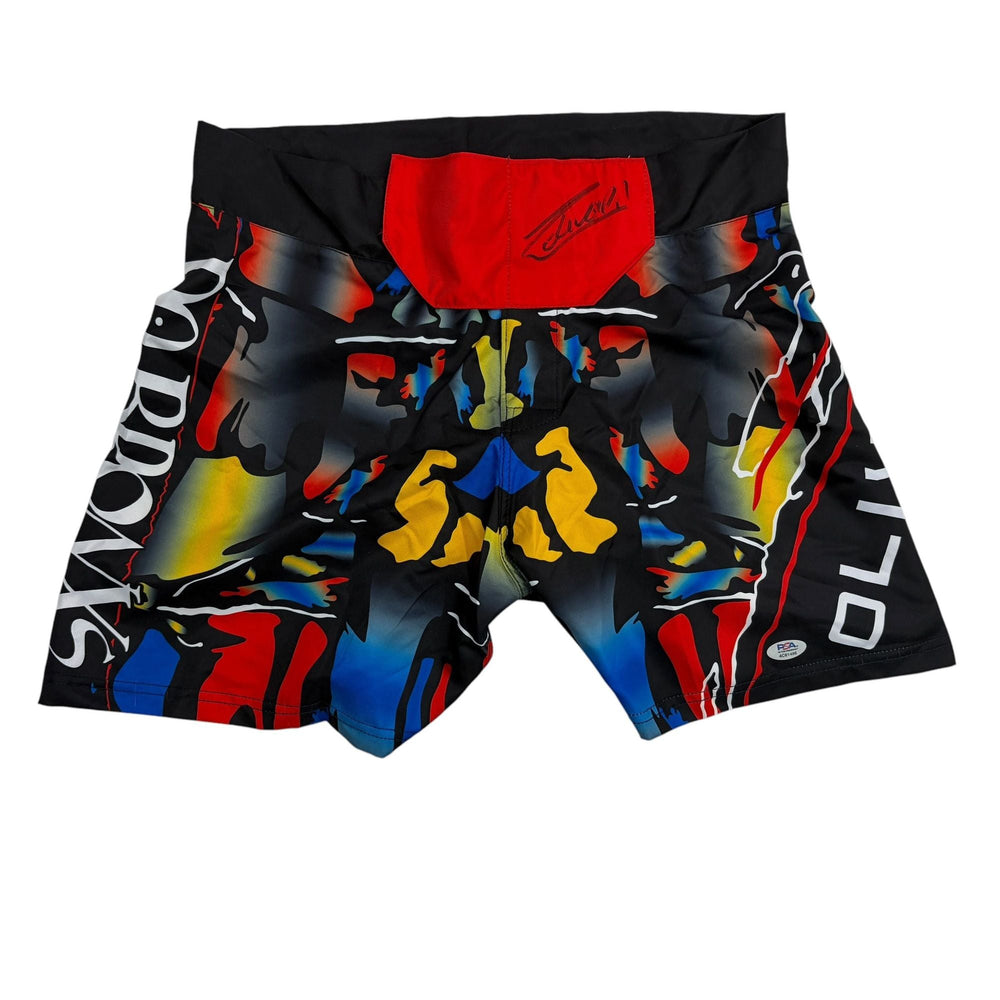 Autographed/Signed Charles Oliveira UFC MMA Ultimate Fighting Trunks Shorts PSA/DNA COA