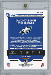 2021 Panini Donruss Devonta Smith #TRDVS /299 The Rookies Auto Rookie RC Football Card