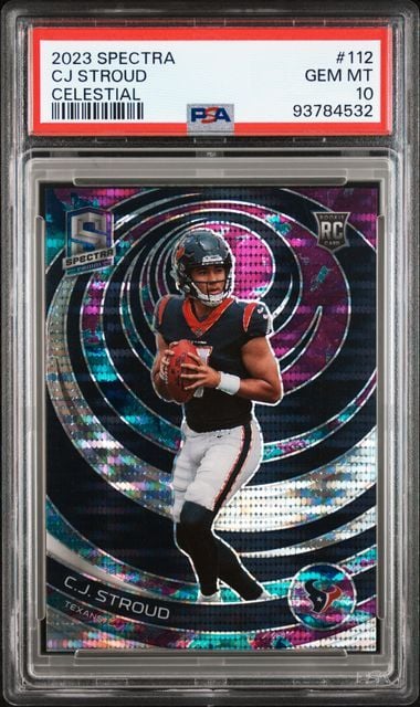 Graded 2023 Panini Spectra CJ Stroud #112 /99 Celestial Rookie RC Football Card PSA 10 Gem Mint