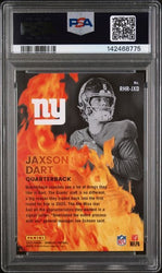 Graded 2025 Panini Donruss Jaxson Dart #RHRJXD Red Hot Rookies Rookie RC Football Card PSA 9 Mint