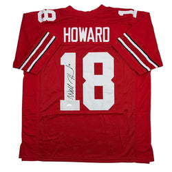 Autographed/Signed Will Howard Ohio State Red College Football Jersey JSA COA