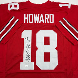 Autographed/Signed Will Howard Ohio State Red College Football Jersey JSA COA