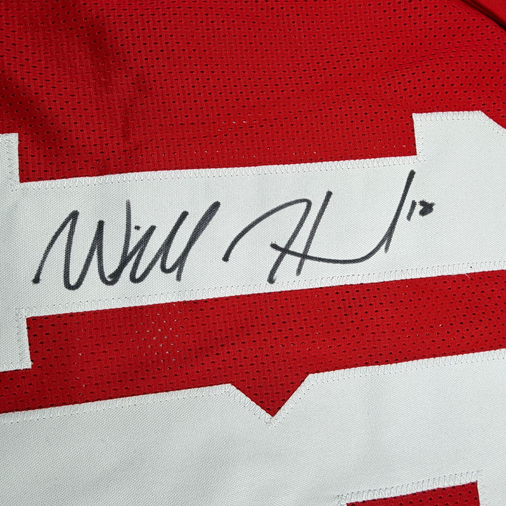 Autographed/Signed Will Howard Ohio State Red College Football Jersey JSA COA