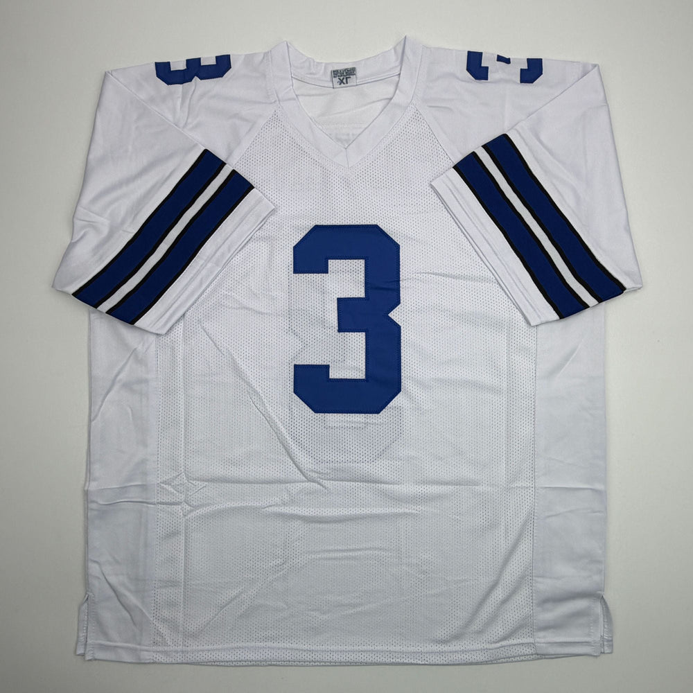Autographed/Signed George Pickens Dallas White Football Jersey JSA COA