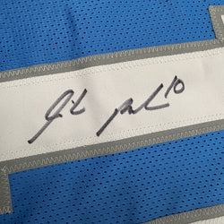 Autographed/Signed Isiah Pacheco Detroit Blue Football Jersey JSA COA
