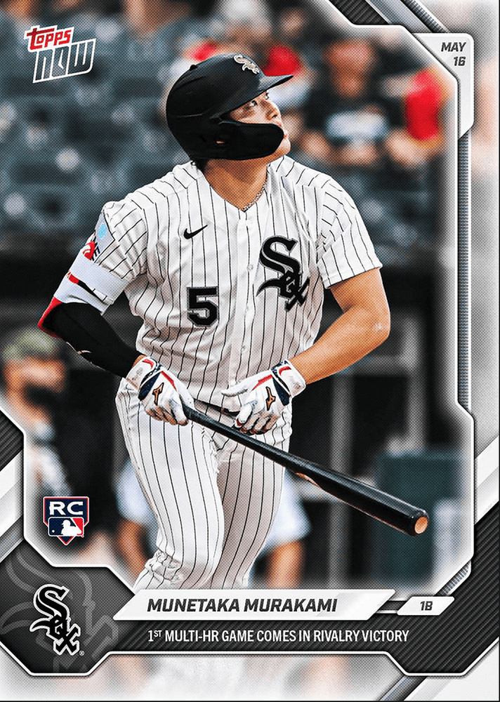 2026 Topps Now Munetaka Murakami #210 1st Multi Home Run Game Comes in Rivalry Victory Chicago White Sox Rookie RC Baseball Card