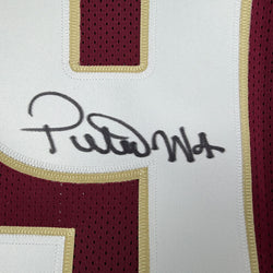 Autographed/Signed Peter Warrick Florida State FSU Maroon College Football Jersey Beckett BAS COA