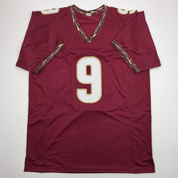 Autographed/Signed Peter Warrick Florida State FSU Maroon College Football Jersey Beckett BAS COA