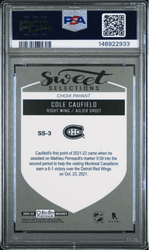 Graded 2021 Upper Deck OPC Platinum Cole Caufield #SS3 Sweet Selections Rookie RC Hockey Card PSA 10 Gem Mint