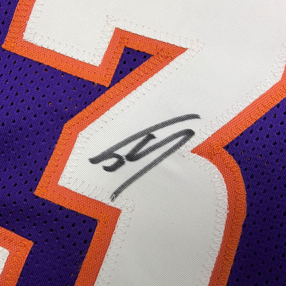 Autographed/Signed Shaquille Shaq O'Neal Phoenix Purple Basketball Jersey Beckett BAS COA