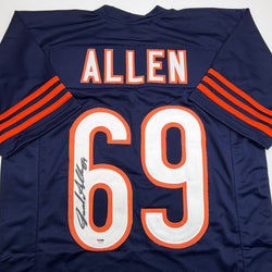Autographed/Signed Jared Allen Chicago Blue Football Jersey PSA/DNA COA