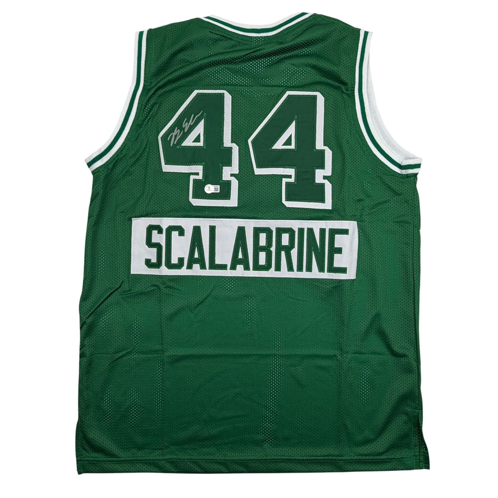 Autographed/Signed Brian Scalabrine Boston Green City Edition Basketball Jersey Beckett BAS COA