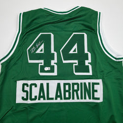 Autographed/Signed Brian Scalabrine Boston Green City Edition Basketball Jersey Beckett BAS COA