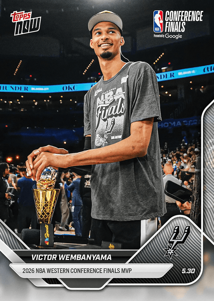 2025 Topps Now Victor Wembanyama #324 2025-26 NBA Western Conference Finals MVP San Antonio Spurs Basketball Card