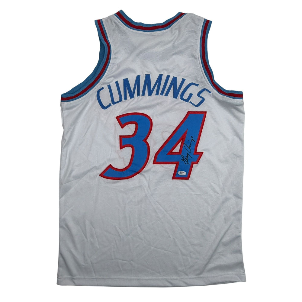 Autographed/Signed Terry Cummings Los Angeles White Basketball Jersey Beckett BAS COA