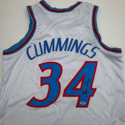 Autographed/Signed Terry Cummings Los Angeles White Basketball Jersey Beckett BAS COA
