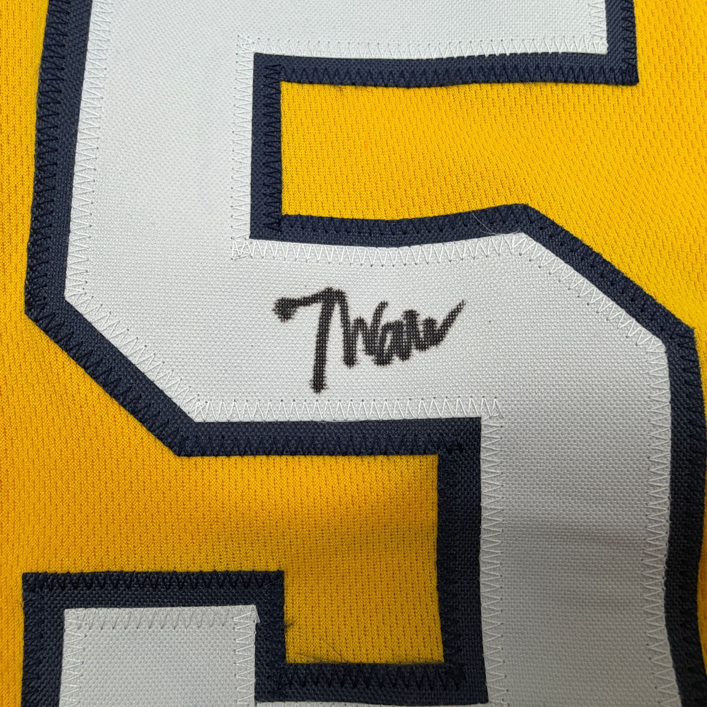 Autographed/Signed Jarace Walker Indiana Yellow Basketball Jersey Beckett BAS COA