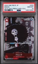 Graded 2022 One Piece Japanese Brook #022 OP01 25th Anniversary Trading Card Game PSA 10 Gem Mint