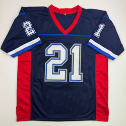 Autographed/Signed Willis Mcgahee Buffalo Blue Football Jersey JSA COA