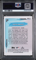 Graded 2024 Topps Bowman Chrome Mega Box Junior Caminero #11 My 1st Bowman Rookie RC Baseball Card PSA 10 Gem Mint