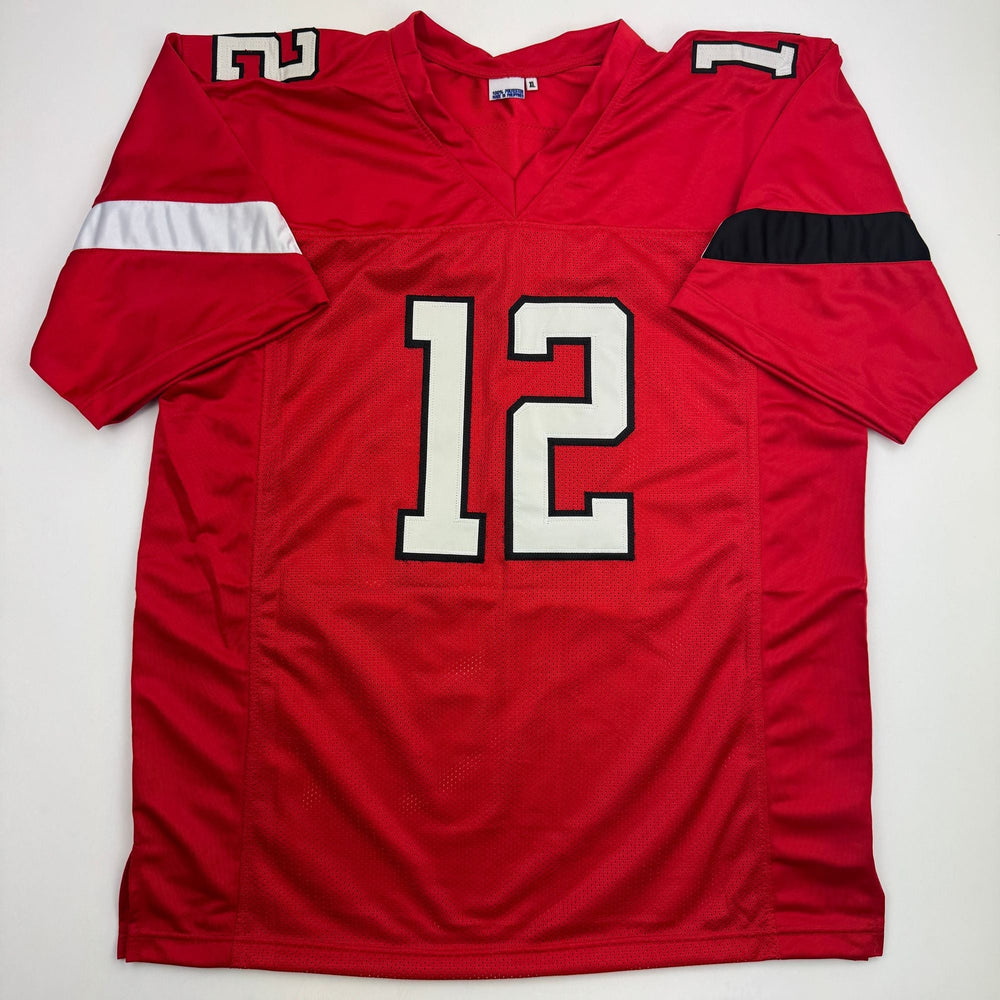 Autographed/Signed Tyler Shough Texas Tech Red College Football Jersey JSA COA