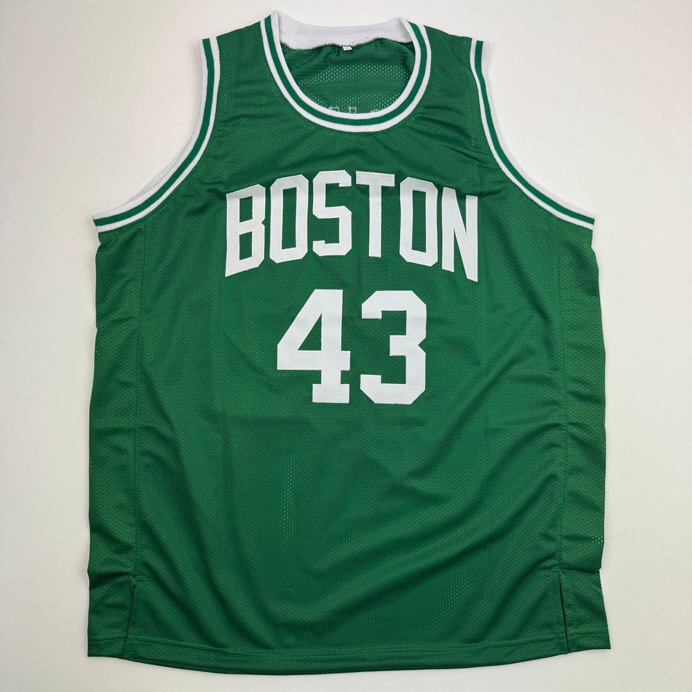 Autographed/Signed Kendrick Perkins Boston Green Basketball Jersey JSA COA