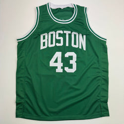 Autographed/Signed Kendrick Perkins Boston Green Basketball Jersey JSA COA