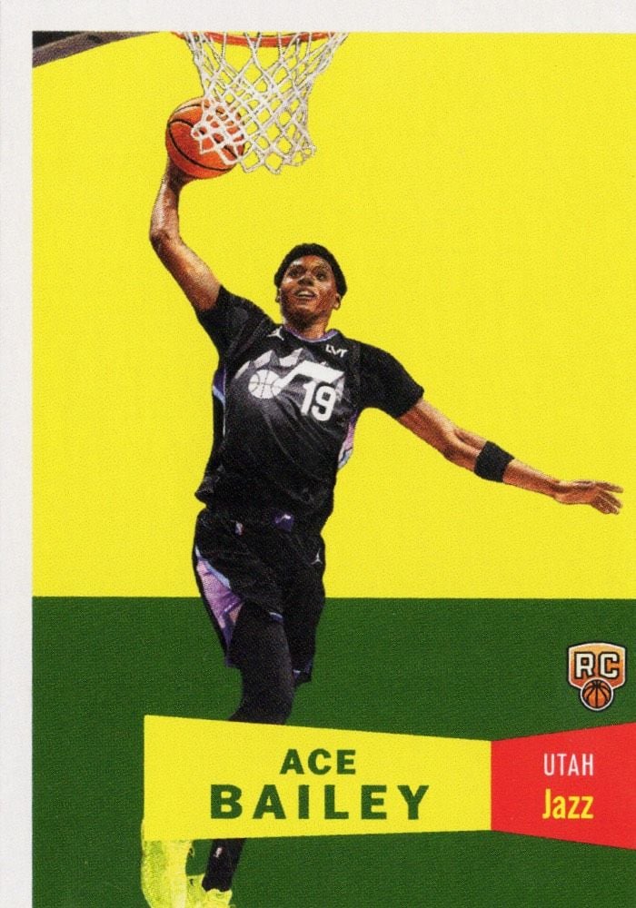2025 Topps Living Ace Bailey #28 Yellow Background Utah Jazz Rookie RC Basketball Card